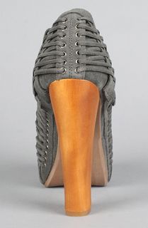 Jeffrey Campbell The Laced Shoe in Gray Suede