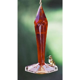 schrodt faceted decorative glass hummingbird feeder model fghf r a