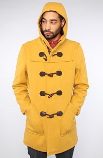 schott nyc the 24oz duffle coat in mustard sale $ 69 95 $ 280 00 75 %