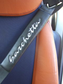Fiat Barchetta 2 Black PU Leather Seat Belt Pads