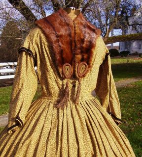 Mink Collar Mantle Antique 4 Victorian Civil War Dress Cape