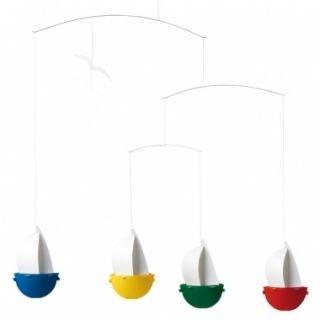 Flensted Sailfun Sail Boat Hanging Baby Mobile Decor