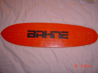 NOS Vintage BAHNE Skateboard deck fiberglass 70s