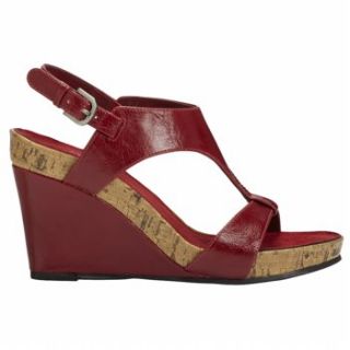 Womens   Red   Sandals   Wedge 