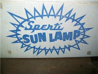 SPERTI SUN LAMP THE MIAMI SUNLAMP SUN GOGGLES & ORIGINAL BOX WORKS