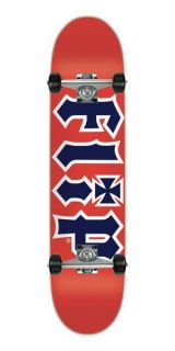 flip hkd 8 25 complete skateboard red blue