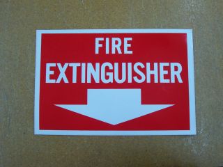 Fire Protection Sign “Fire Extinguisher” 8x12 Vinyl 2 Signs Each