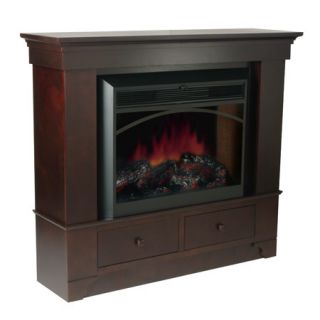  FIREPLACE WITH HEATER   MANTEL AND 28 FIREBOX INSERT CHIMNEY 120V