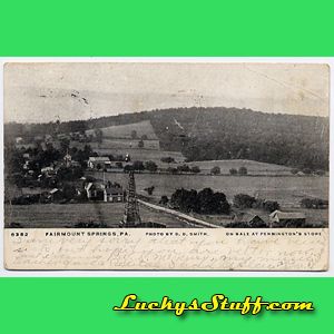 1938 Fairmount Springs PA Postcard Pennsylvania D D Smith