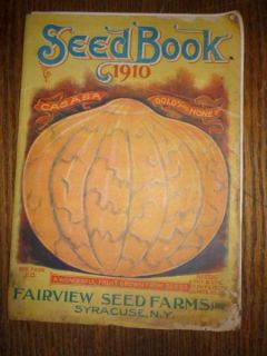 RARE 1910 FAIRVIEW SEED FARMS, INC CATALOG~SYRACUSE,N.Y.~70 PAGES~FREE