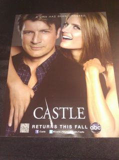   Poster SDCC 2012 Comic Con Nathan Fillion Stana Katic Two Sided ABC