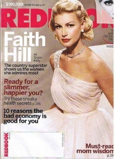 2009 May Redbook Magazine Faith Hill as Grace Kelly