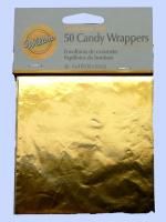 Wilton Gold Foil Candy Lollipop Wrappers 4 x 4 50 Pkg Cake Pop