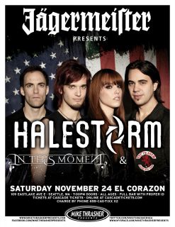 in This Moment 2012 Seattle Concert Tour Poster Hard Rock Music