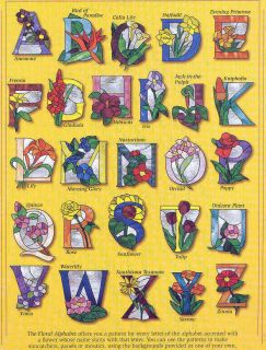 Stained Glass News The Floral Alphabet 24 Patterns Stepping Stone