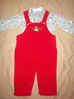 FIRST MOMENTS NEWBORN INFANT 2 PC CHRISTMAS OUTFIT ONESIE POLAR BEAR 3