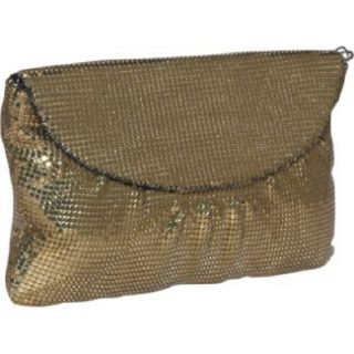 Handbags Whiting and Davis Classic Shirred Flap Clutch Penny