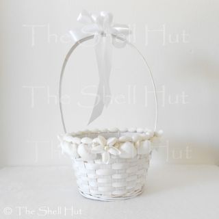 Seashell Basket Wedding Flower Girl Shower Seaside Party Christmas