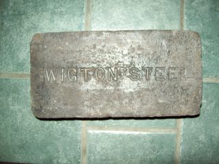Antique Firebrick Refractory Brick Wigton Steel Early 1900s Clearfield