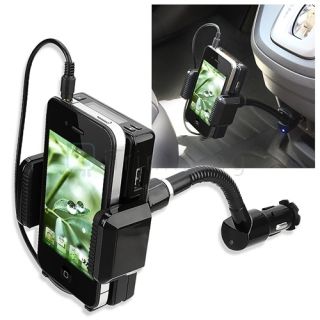 Car Kit FM Radio Transmitter Mount Cable for iPhone 5 iPod Nano Touch