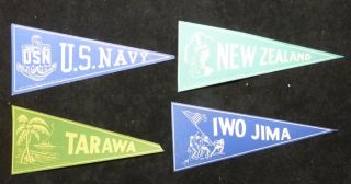WW2 US Navy Footlocker Stickers Iwo Jima, Tarawa, New Zealand   FREE S