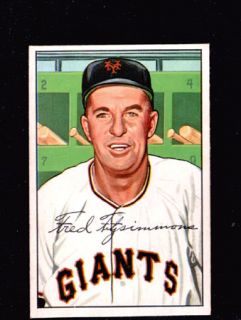 1952 Bowman #234 Fred Fitzsimmons (Giants) EX/MT+