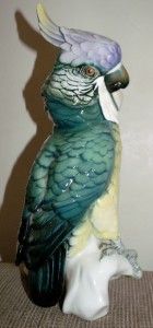 karl ens porcelain large cockatoo parrot figurine