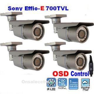 Professional CCTV Camera Kit 1 3 Sony CCD2 8 12mm Varifocal 42IR