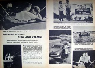  DRIVE IN MOVIE & Fishing THEATER FISH & FILMS ARTICLE Winter Haven FL