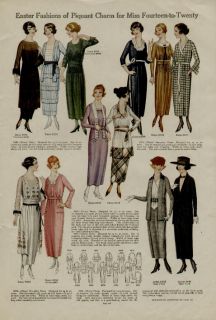 1919 Fashion Page Ad Easter Fashions of Piquant Charm