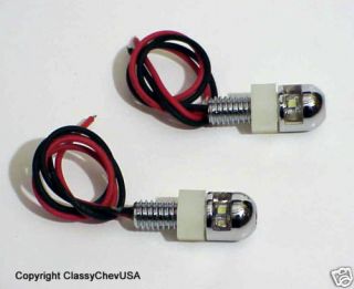 LED License Plate Lights Fasteners Set of 2 Red