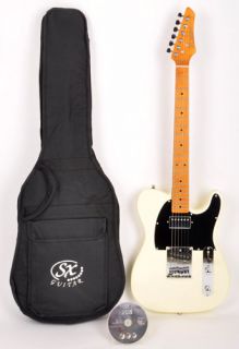  MN Fat VWH Electric Guitar Vintage White w/Free Padded Carry Bag&DVD