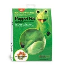 The Folkmanis Frog Puppet Kit includes Plush puppet body Cut out and