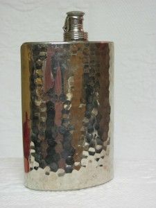 Flask   West Germany Tin Lined 10 ounce Flask with Security Cap