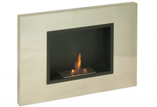 modern bio ethanol fireplace quadra flat