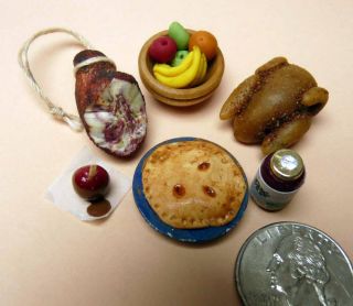  Miniatures Holiday Thanksgiving Food Ham Turkey Pie Cranberry