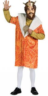 Adult Mens Fast Food Burger King Character Costume Halloween w Mask