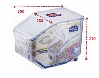  Free 12LITRE Caddy Container Rice Flour Container Large Storage