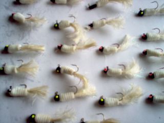 14 x Fishing Lure Soft Grubs Worms Fuzzy Grubs Tackle 1 White Grub
