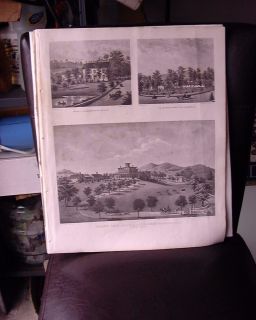 1867 Historical Engravings Fishkill New York 3 Images Dutchess County