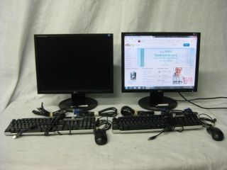 Lot 2 LG 20 Flatron L2000CP BF Flat Panel LCD Monitor & Dell Keyboard