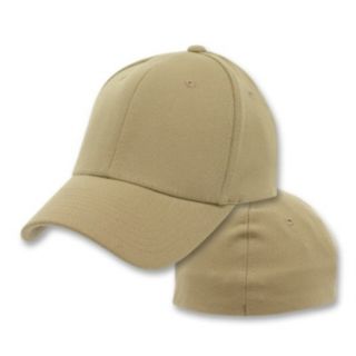 Khaki Tan Flexible Fit Structured Baseball Cap Hat