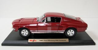 1967 Ford Mustang GTA Fastback Diecast Model Red 1 18 Scale Maisto