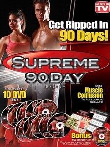  90 Day Workout Program Fitness System 10 DVD Set Get Insane ABS