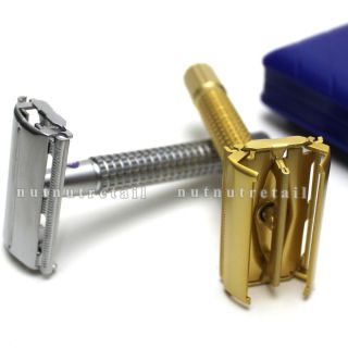   Barber Traditional Safety Razors Stainless Feather Astra Blades GIFT