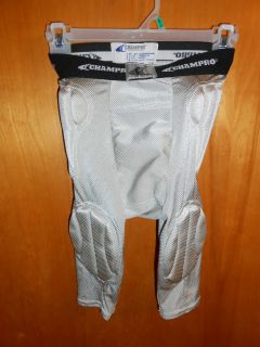 Champro Silver Football Compress Girdle Padded Hip Thigh Guards Boys
