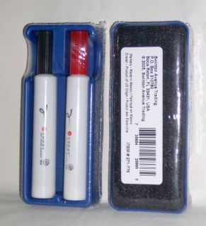Foray Dry Erase Markers Eraser Self STORING 3pc Kit New