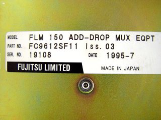 Fujitsu FLM 150 ADM SONET Add/Drop Multiplexer w/ Cards FC9612SF11