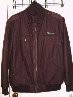 Mens Rocawear Brown Wool Jacket Coat XL New Tags