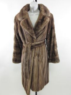 vintage jachques ferber mink belted scarf coat sz l